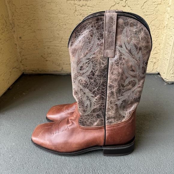 Masterson Boot Co. Men's Cowboy Western Boots Sz 11 Square Toe Brown - Picture 2 of 14